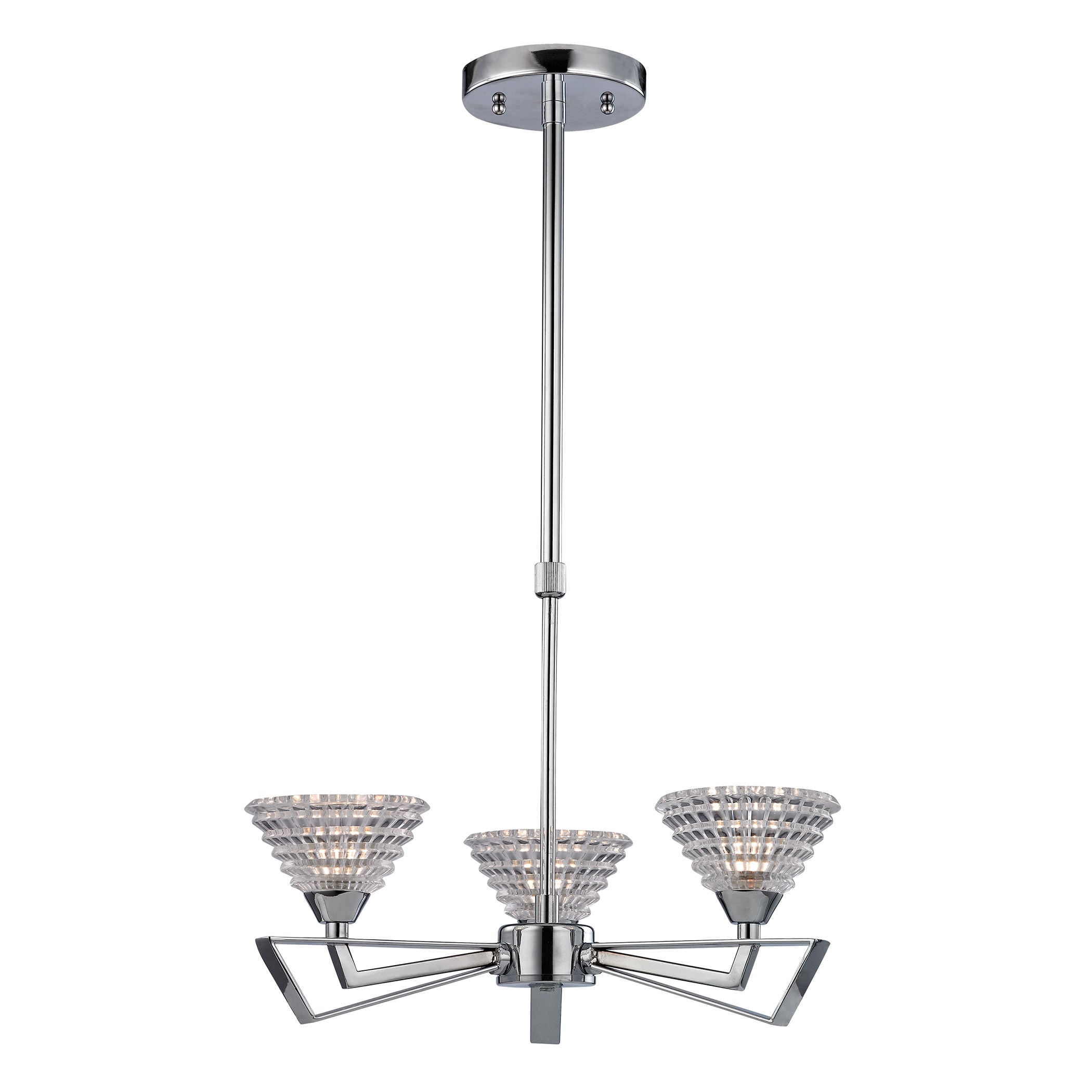 Frenzy 3-light Polished Chrome and Crystal Chandelier (Silver, Chandilier) - Chandeliers For Bedrooms by Overstock.com