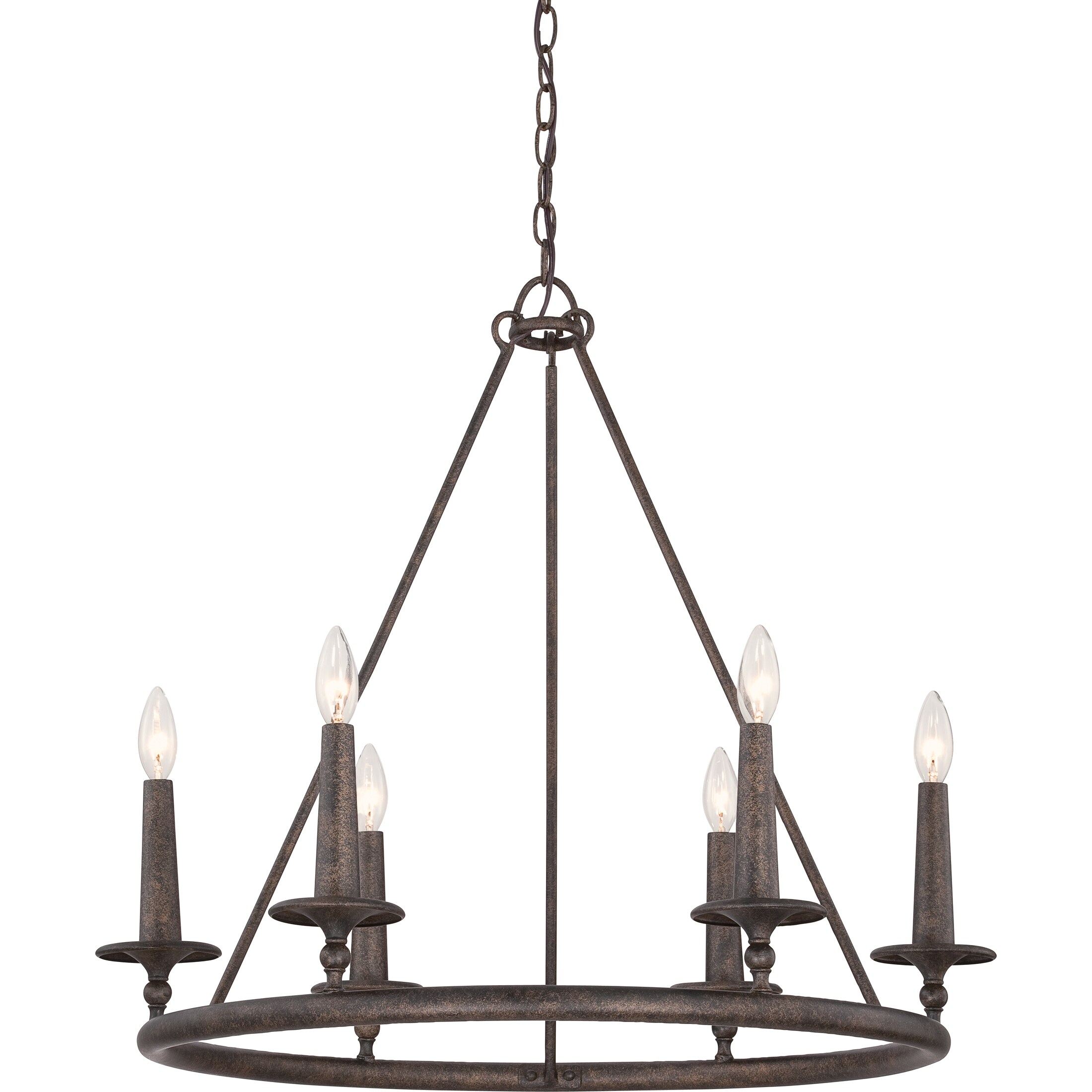 Quoizel Voyager 6-light Malaga Chandelier (Incandescent Brown Chandelier) - Chandeliers For Bedrooms by Overstock.com