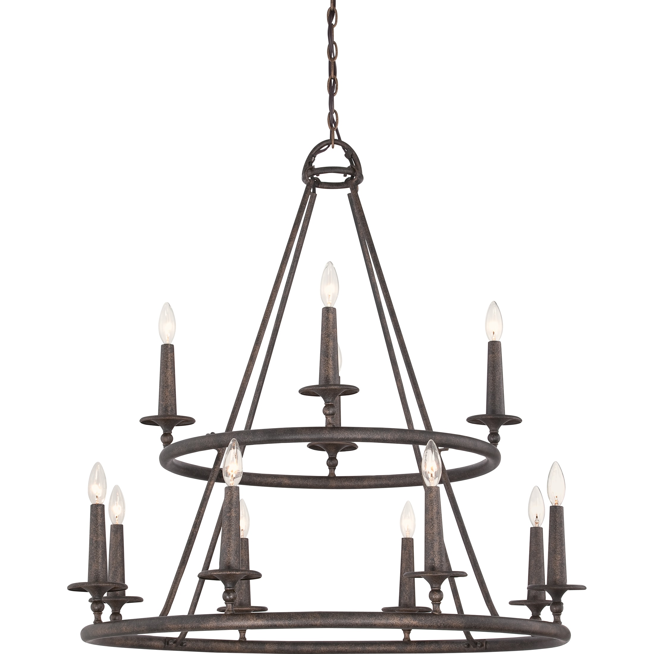 Quoizel Voyager 12 Light Malaga Two Tier Chandelier Free Quoizel Voyager 12 Light Malaga Two Tier Chandelier