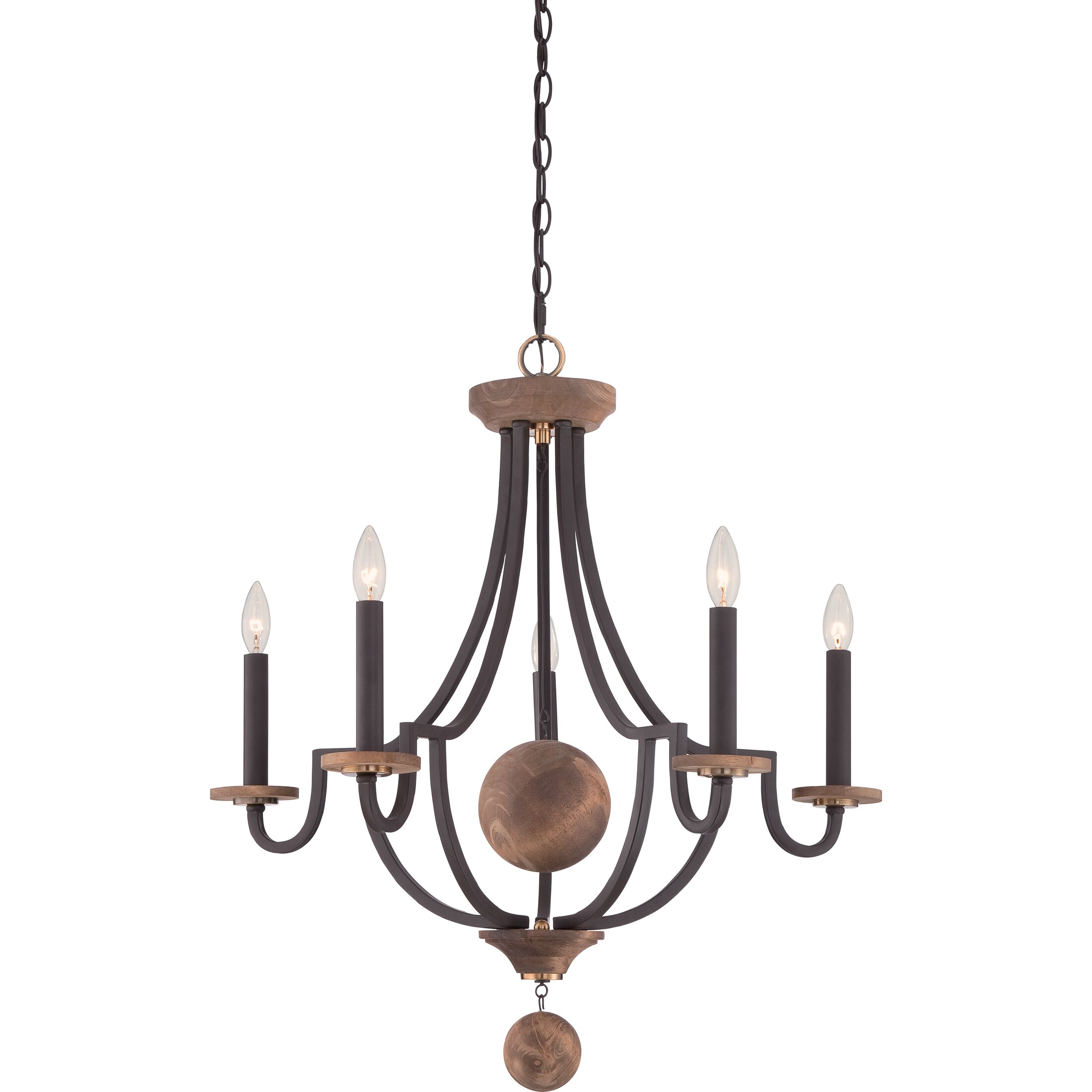 Quoizel Wyndmoor 5-light Western Bronze Chandelier (Incandescent Bronze Chandelier) - Chandeliers For Bedrooms by Overstock.com