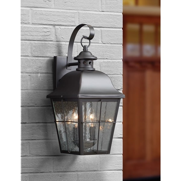 Copper Grove Ellenwood Medium Black Wall Lantern - Overstock - 22833186