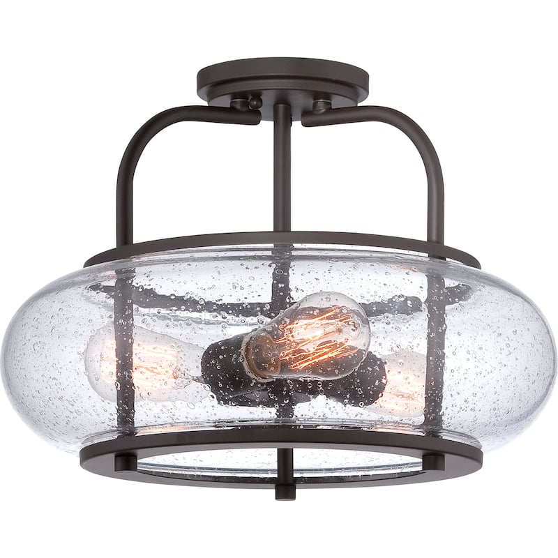 Trilogy 3-Light Old Bronze Semi-Flush Mount