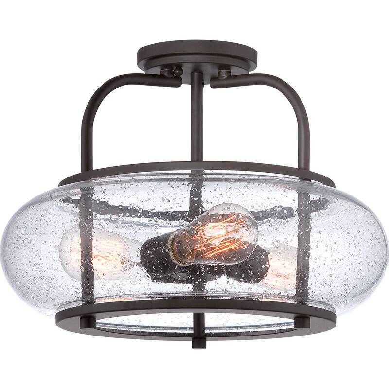 Trilogy 3-Light Old Bronze Semi-Flush Mount