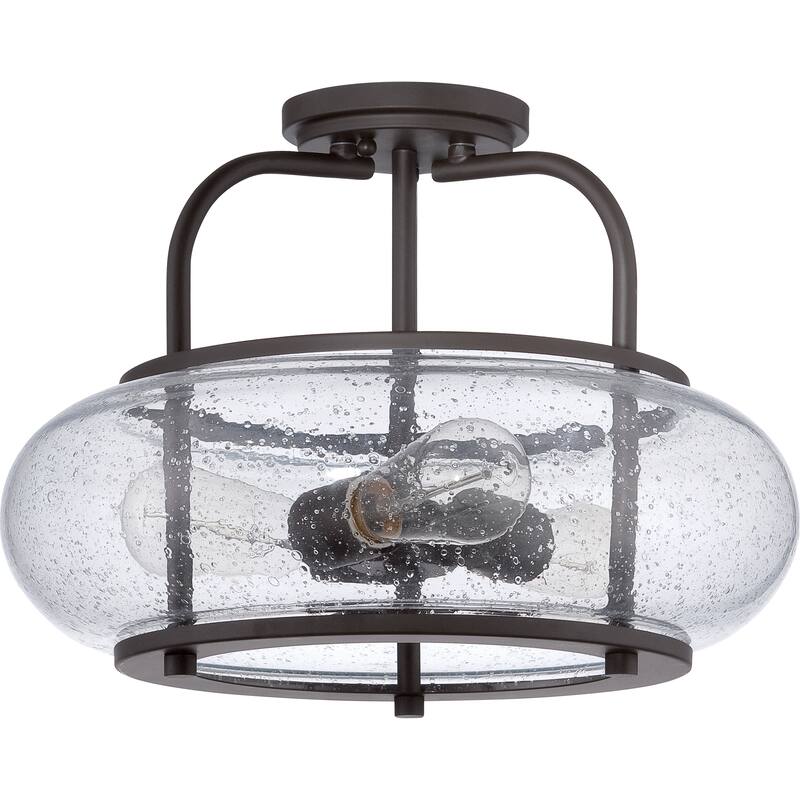 Trilogy 3-Light Old Bronze Semi-Flush Mount