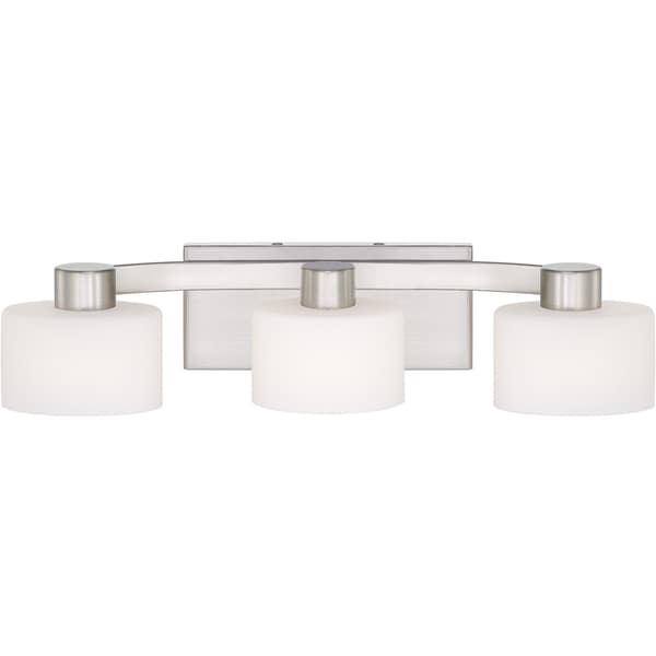 Devlin Brushed Nickel Two Light Bath Fixture