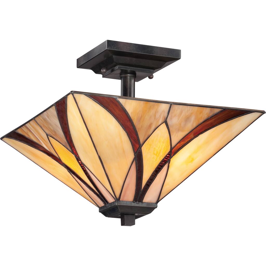 Quoizel Asheville 2-light Valiant Bronze Medium Semi Flush Mount