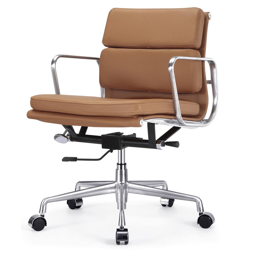Tre Brown Italian Leather Office Chair