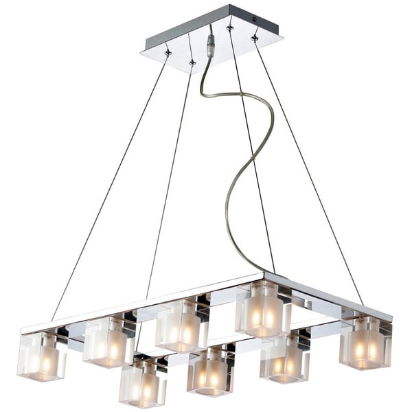 Blocs Chrome 8 light Linear Pendant   16609458  