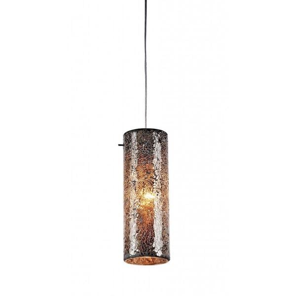 Chloe Mosaic Collection 1-light Tempered Glass/ Chrome Pendant