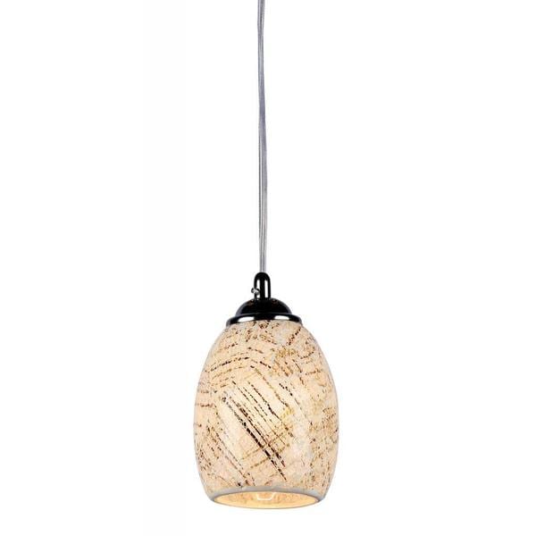 Chloe Mosaic Collection 1-light Tempered Glass/ Chrome Pendant - Multi-color