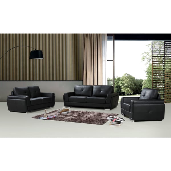 Shop Novel Bonded Leather 3 piece Sofa Set Free Shipping Today Overstock 9422579
