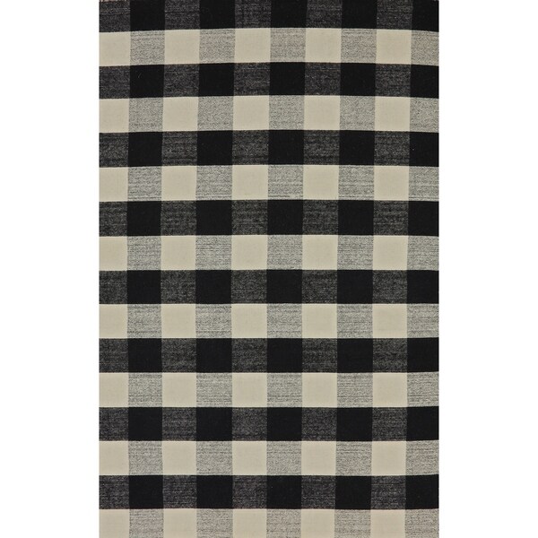 Royal Black and White Rug (4' x 6') 4' x 6' Free Shipping Today Overstock 16609575