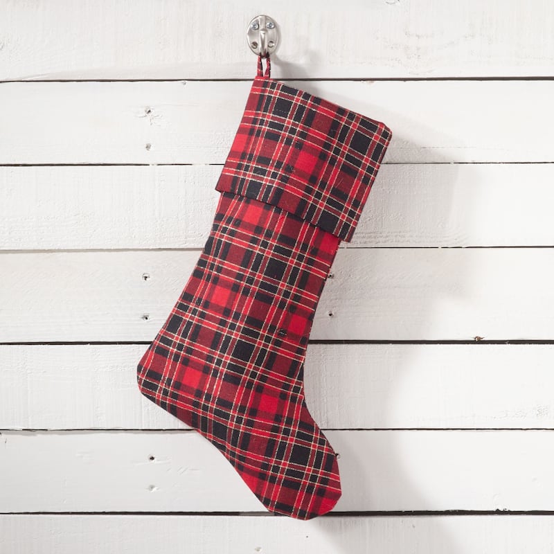 Classic Red And Black Buffalo Plaid Holiday Décor With Sherpa Trim