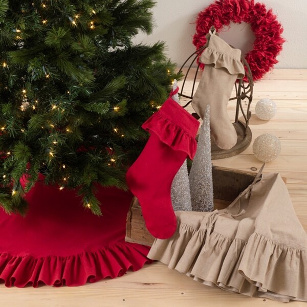 Ruffled Cotton Holiday Decor