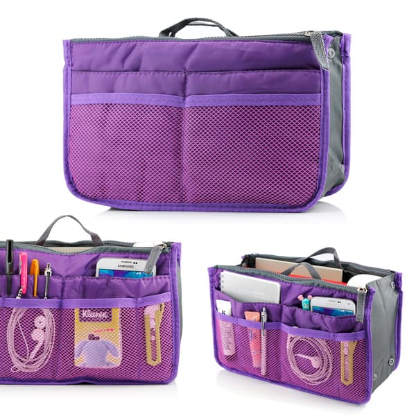 Women Handbag Insert Liner Tidy Makeup Bag Travel Pouch Felt Organiser FA