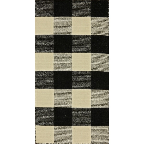 Royal Black/White Rug (2 x 4)