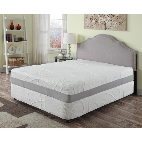 Shop Herbacoal 12-inch California King-size Memory Foam ...