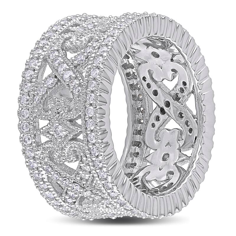 Miadora Signature Collection 14k White Gold 1ct TDW Diamond Cocktail Ring