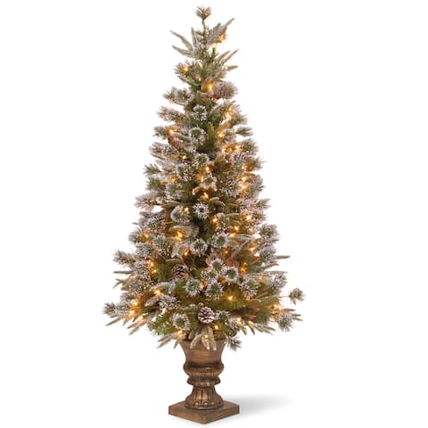 4-foot Liberty Pine Entrance Tree with Clear Lights