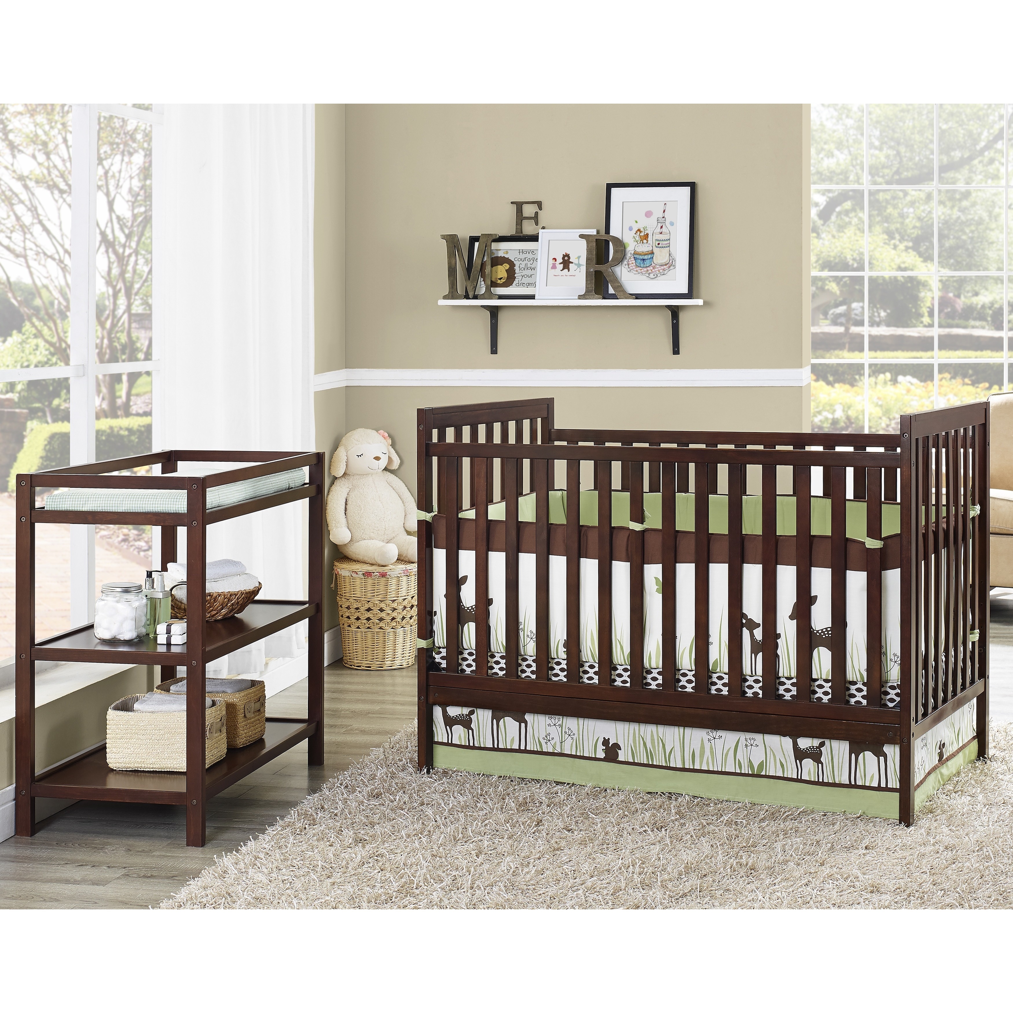 Shop Baby Relax Ryder 2 In 1 Espresso Crib With Changing Table