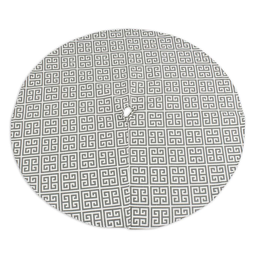 Towers Ash Slub 53-inch Round Lined Tree Skirt