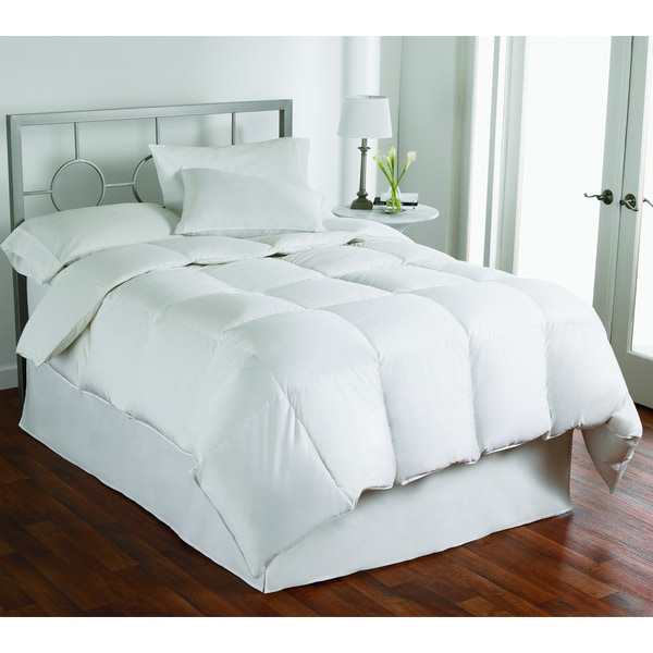 LC Classics 350 Thread Count Dobby Stripe White Down Comforter