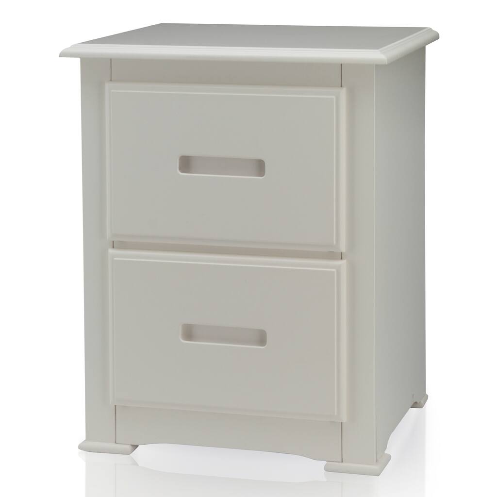 Furniture of America Annetta White 2-Drawer Youth Nightstand