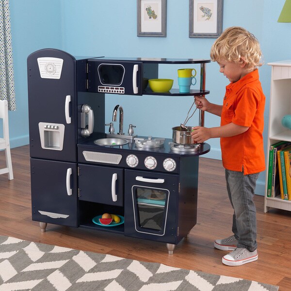kidkraft vintage kitchen navy