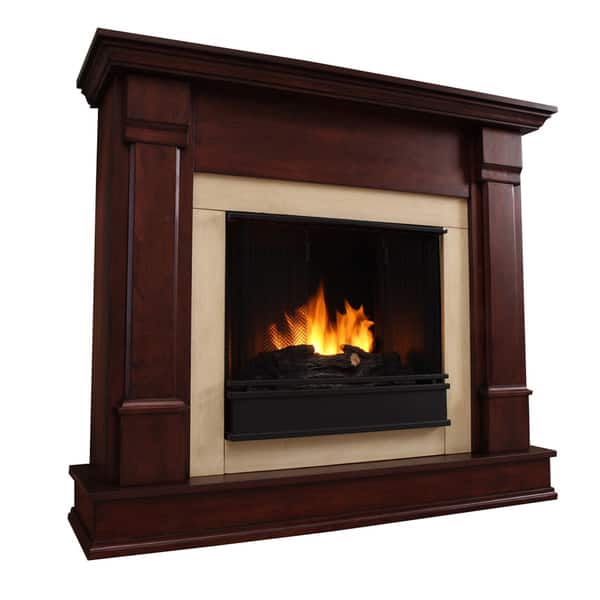 Shop Silverton Gel Fireplace Dk Mahogany By Real Flame Overstock