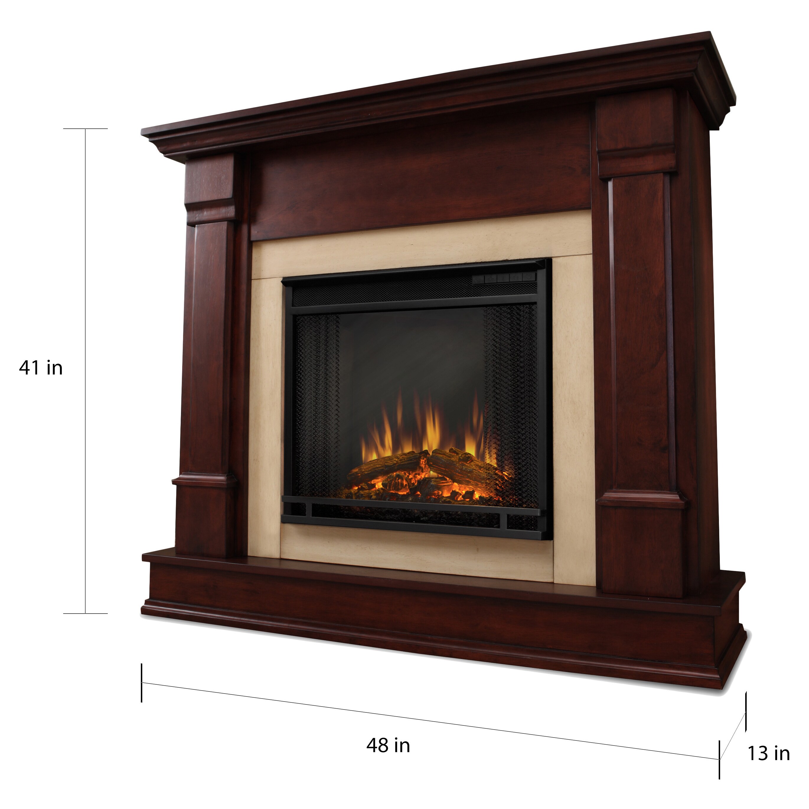 Shop Silverton Electric Fireplace Dk Mahogany 48l X 13w X 41h