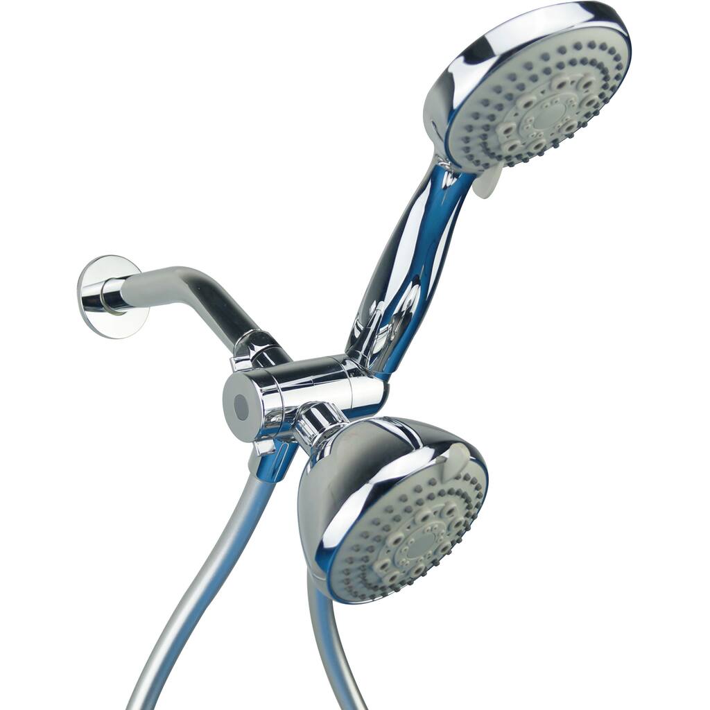 BIDET4ME SC-546 Contemporary, Water Saving, High Pressure 30-setting 3-way Luxury Shower Head Combo Dual Shower Head Set