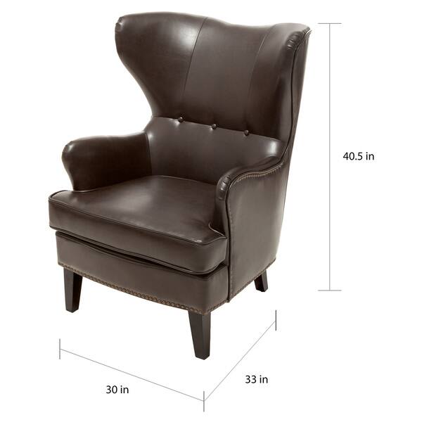 Warner Bonded Leather High Back Chair by Christopher Knight Home Bed