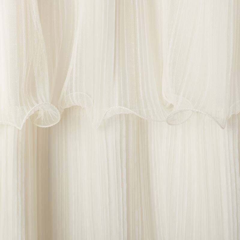 Lush Decor Nerina Ruffled Single Curtain Panel - 54"w x 84"l - 54"w x 84"l