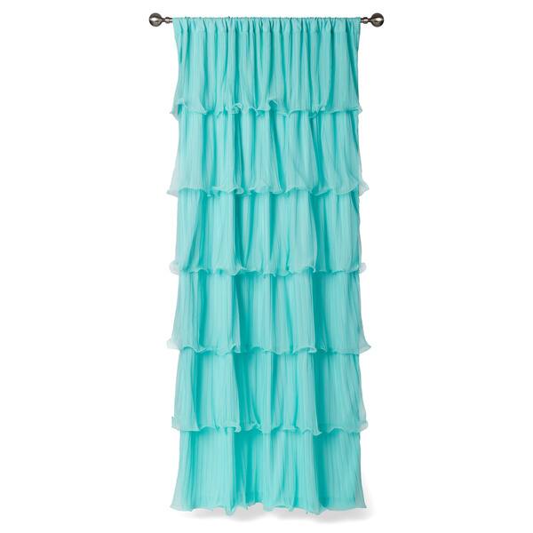 Lush Decor Nerina Ruffled Single Curtain Panel - 54"w x 84"l - 54"w x 84"l