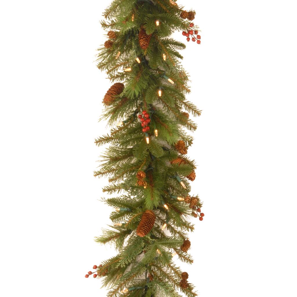 National Tree Company 6 ft. Noelle Garland with 60 Soft White LED Lights - 6 ft