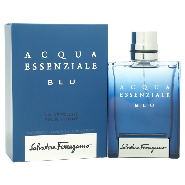 Salvatore Ferragamo Acqua Essenziale Blu Men's 3.4-ounce Eau de Toilette Spray - Blue