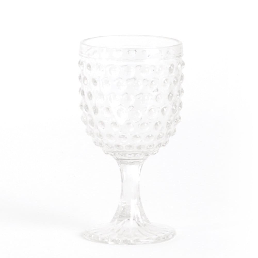 Shop Hobnail Water Goblet Glass Set Of 6 On Sale Overstock 9426122 Clear