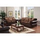 preview thumbnail 2 of 2, Furniture of America Corz Traditional Faux Leather Upholstered Sofa