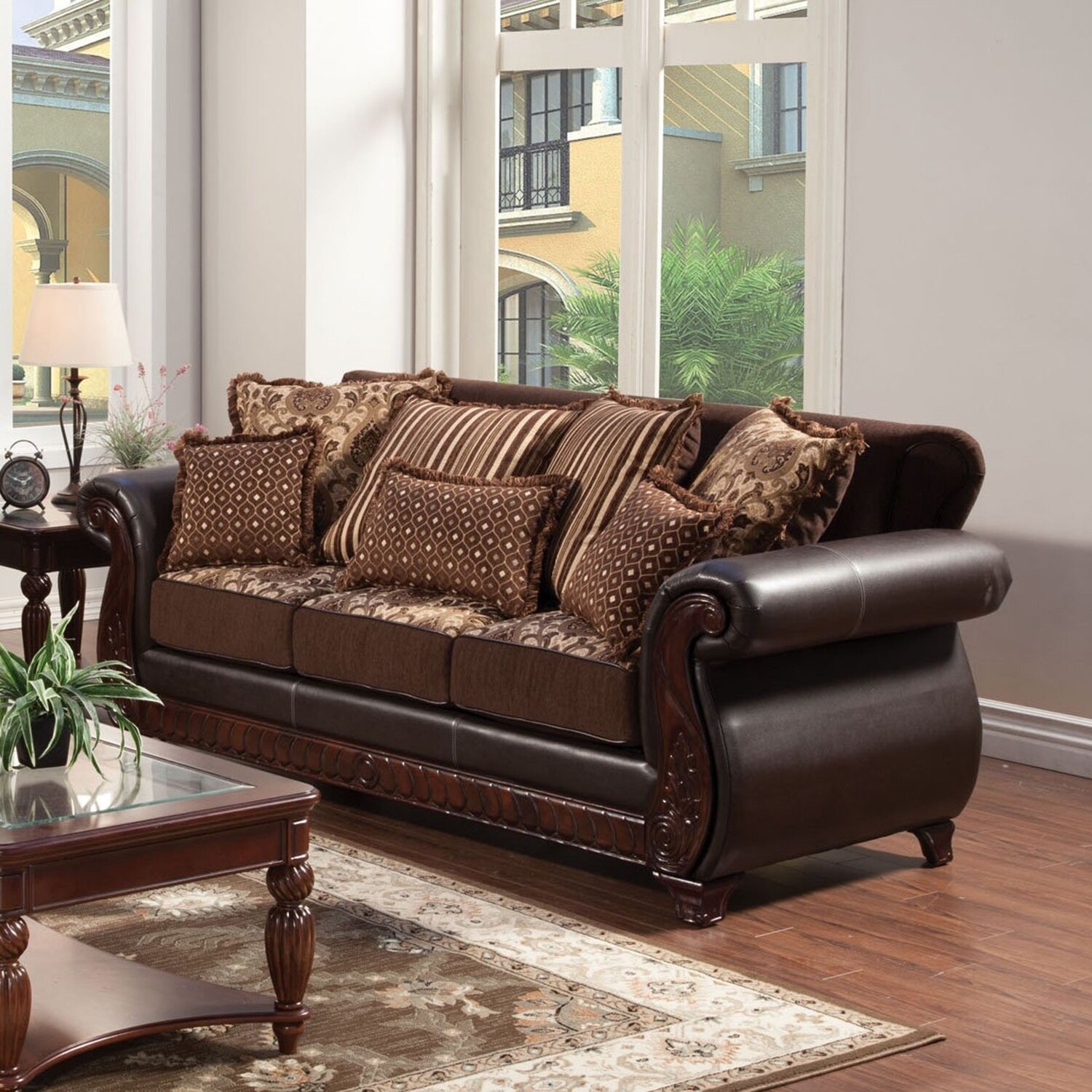 Caterpillar Sofa Couch Fiber Leather Black – CurverK