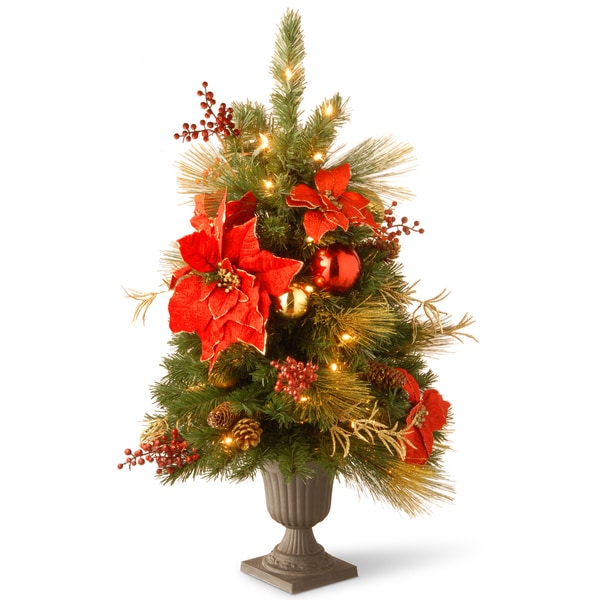 foot Decorative Collection Home Spun Entrance Tree with Clear Lights