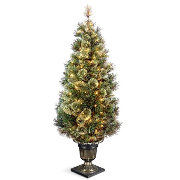 5-foot Wispy Willow Grande Entrance Tree with Clear Lights - Overstock ...