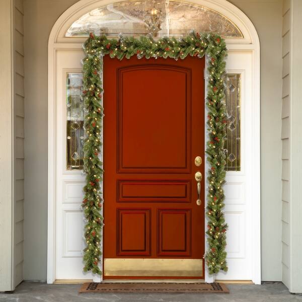 Shop Crestwood 9 Foot Pre Lit Spruce Garland With Led Lights