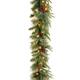 Feel-real Colonial Garland with 50 Clear Lights - Green