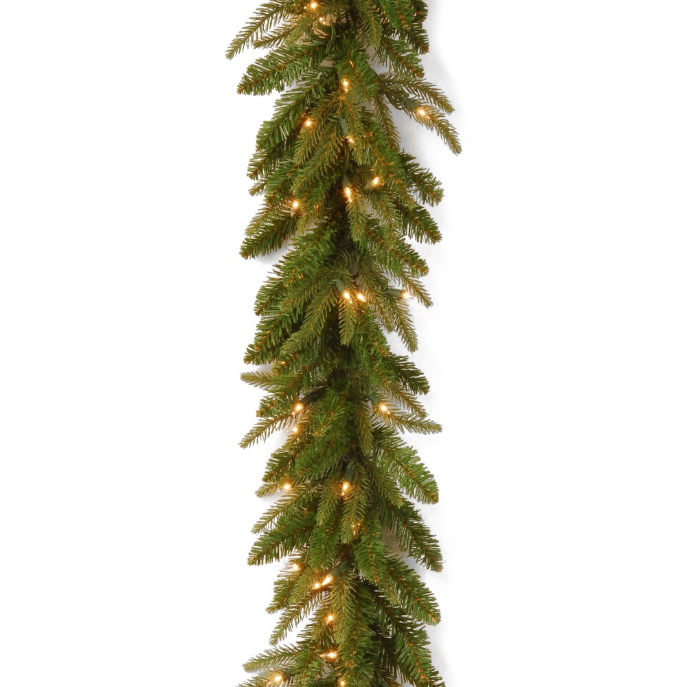 Spruce Garland for Outdoor Indoor Christmas Holiday Decor(6 Feet) FUNARTY Christmas Garland with Christmas Balls and 30 LED Lights