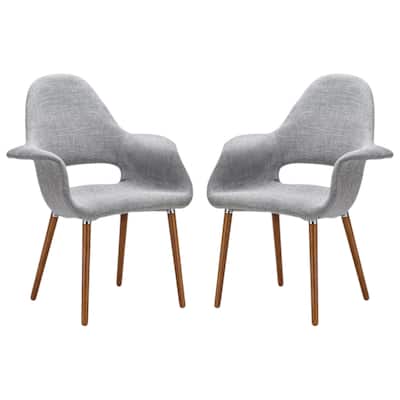EdgeMod Barclay Dining Chair in Light Grey (Set of 2)