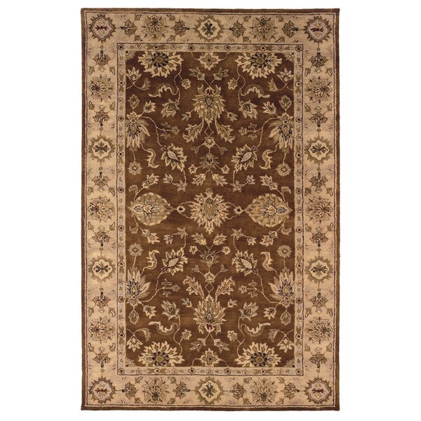 Linon Rosedown Brown And Gold Area Rug 4 X 6 Free Shipping Linon Rosedown Brown And Gold Area Rug 4 X27