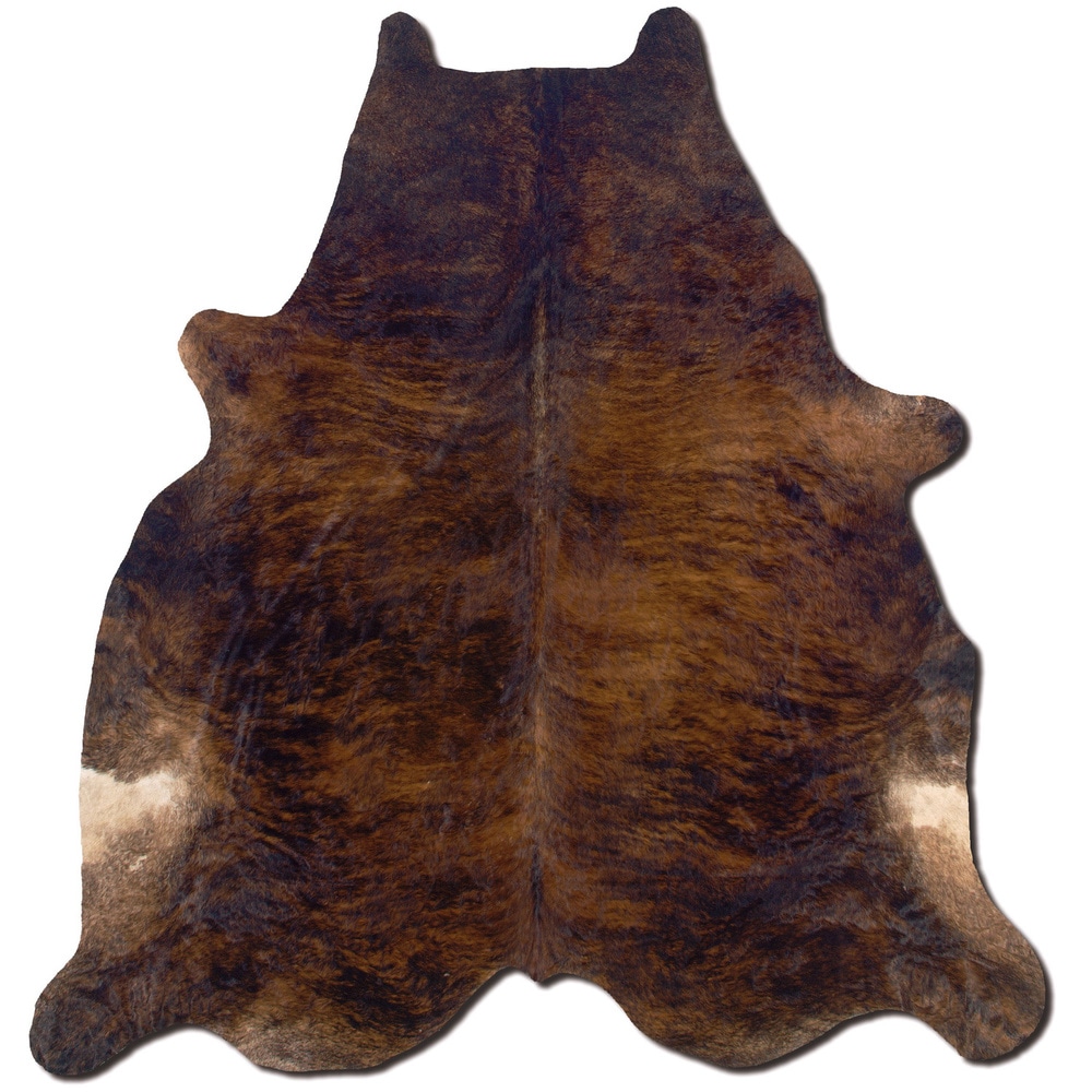 Linon Cowhide Dark Brindle Full Skin Rug - 5' x 8'