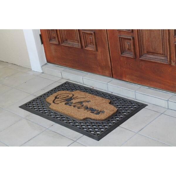 Shop First Impression Rubber Coir Brush Welcome Doormat 23 X 38