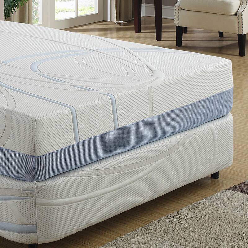 AC Pacific 12-inch Charcoal and Gel Memory Foam Mattress