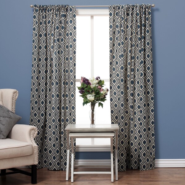 Ogee Cotton Print Rod Pocket Curtain Panel - Free Shipping Today ...